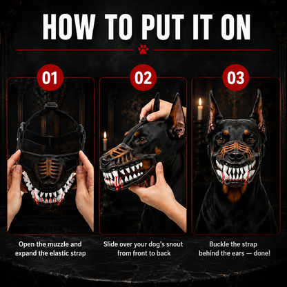 IronHollow™ Devil Teeth Dog Muzzle Mask