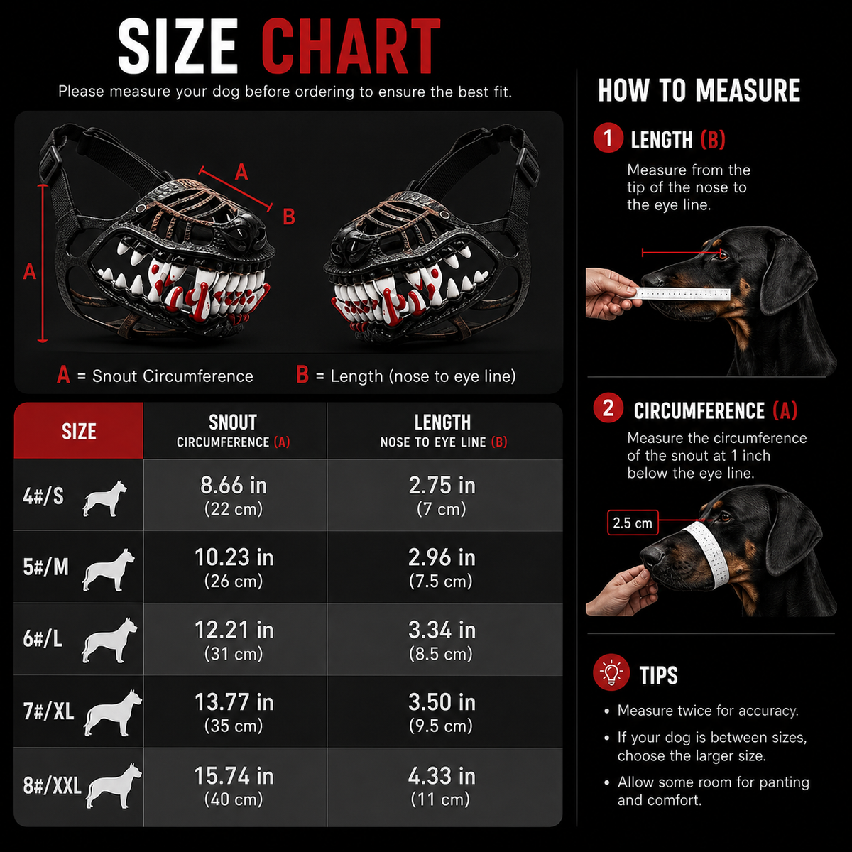 IronHollow™ Devil Teeth Dog Muzzle Mask