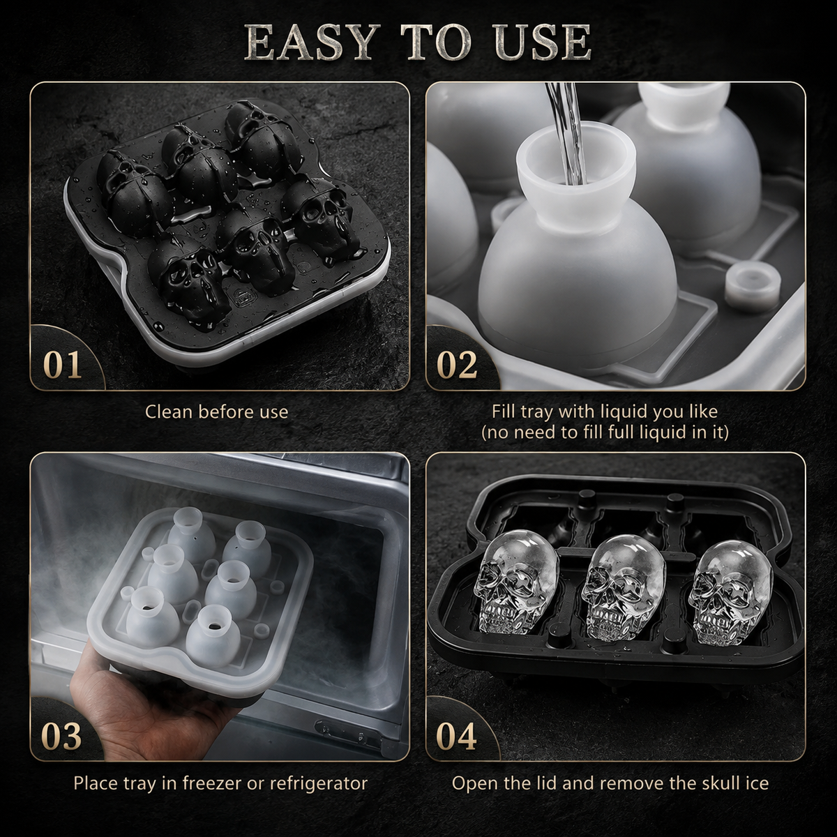 IronHollow™ Skull Ice Mold