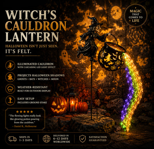 🎃 IronHollow™ Witch's Cauldron Lantern