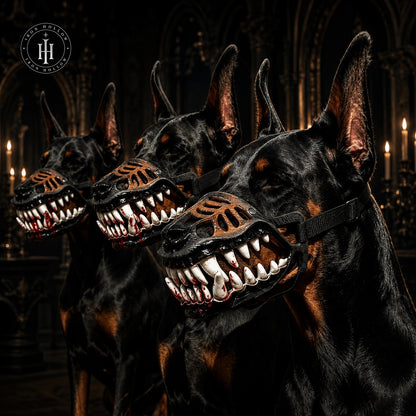 IronHollow™ Devil Teeth Dog Muzzle Mask
